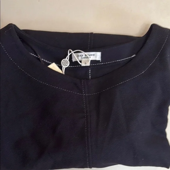 NWT Max Studio London Ladies’ L Black Long Sleeve Top - Picture 7 of 7